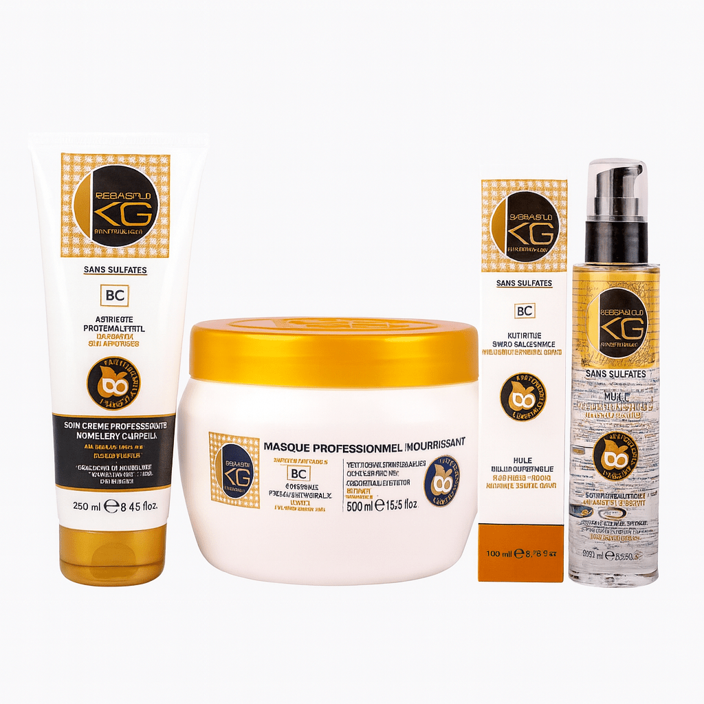Duo Shampoing + Masque Keragold 500ml - à La Kératine Et Huile De Coco, Neuf