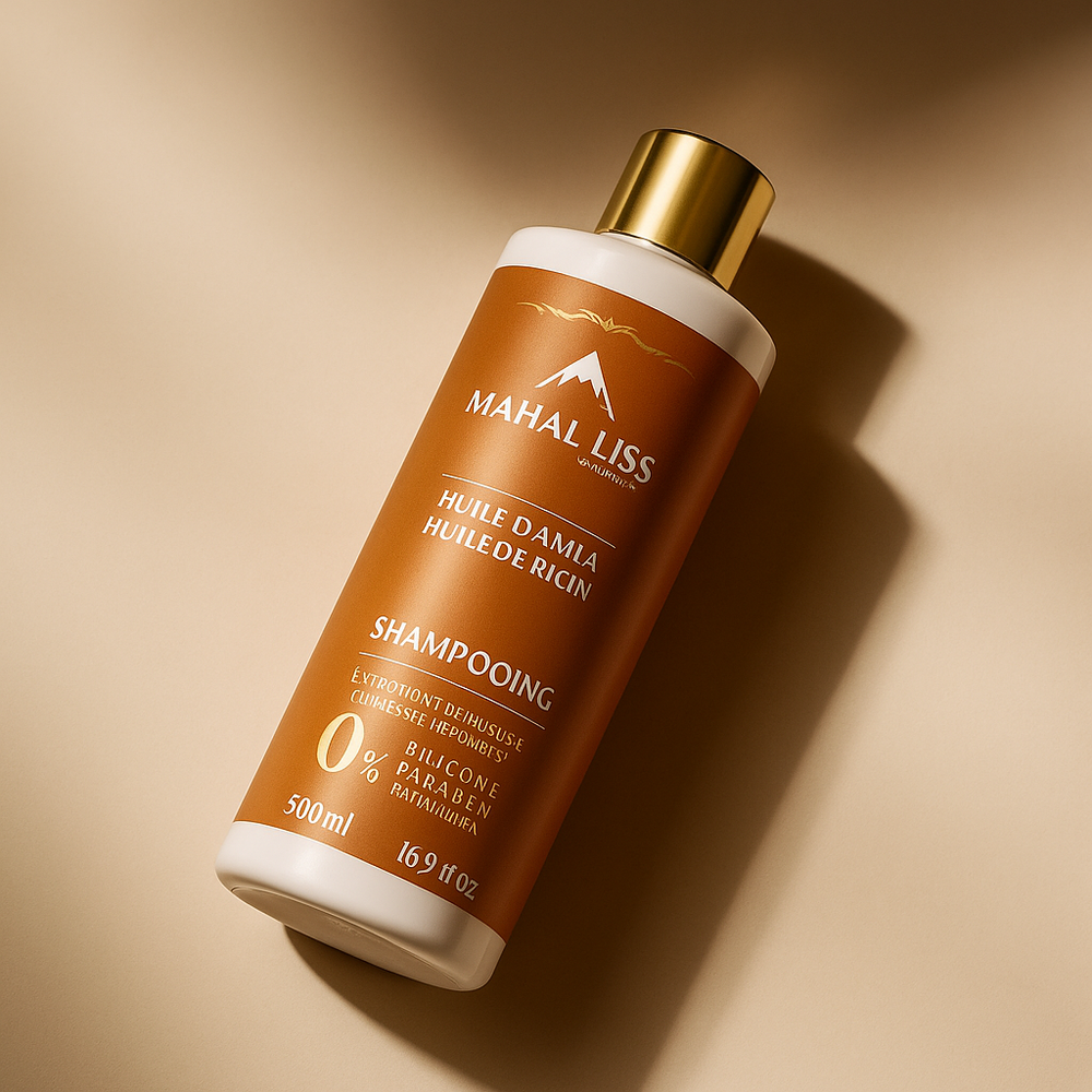 « Shampooing MAHAL LISS à l’huile d’Amla et de Ricin – Entretien du lissage et pousse des cheveux »