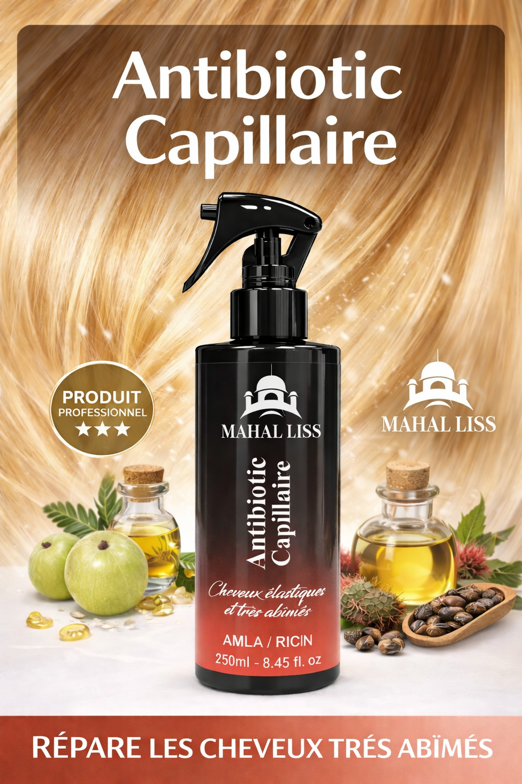 Découvrez un soin profond professionnel pour réparer les cheveux, instantanément, même les cheveux les plus abîmés par les coloration et les traitements chimiques.