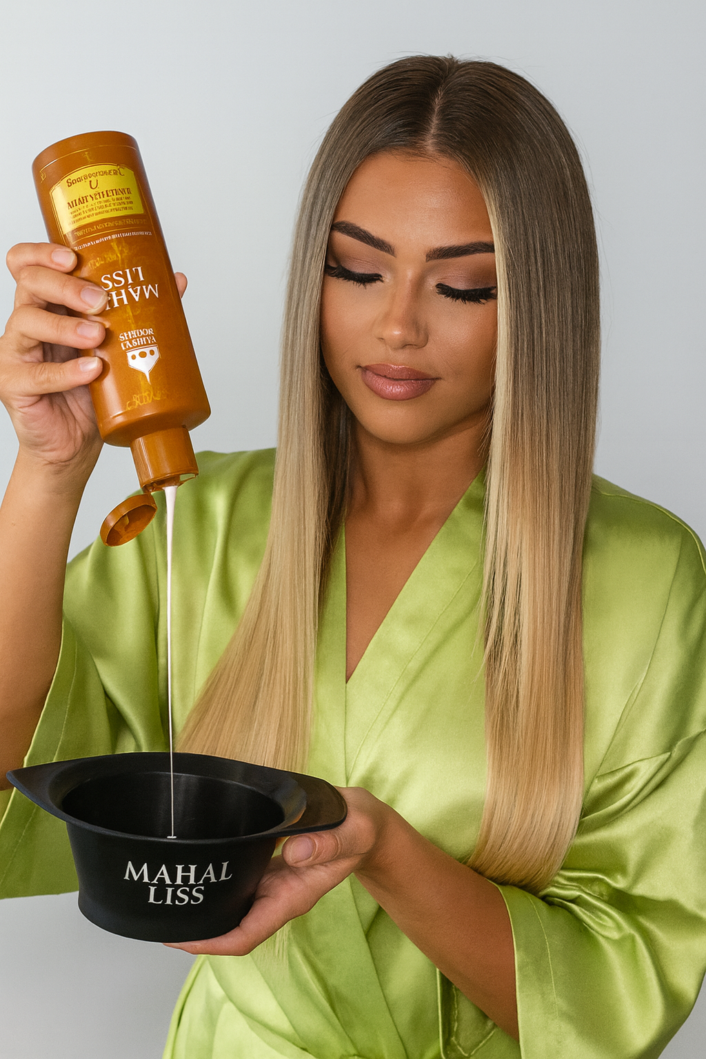 Bouteille de lissage indien Mahal Liss anti-frizz à l’huile d’amla, 500 ml, sans formol, favorisant la pousse des cheveux