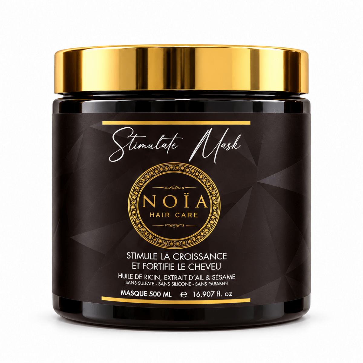 Masque Stimulate NOÏA Hair Care 500 ml pousse des cheveux à l'huile de ricin, extrait d'ail et sésame