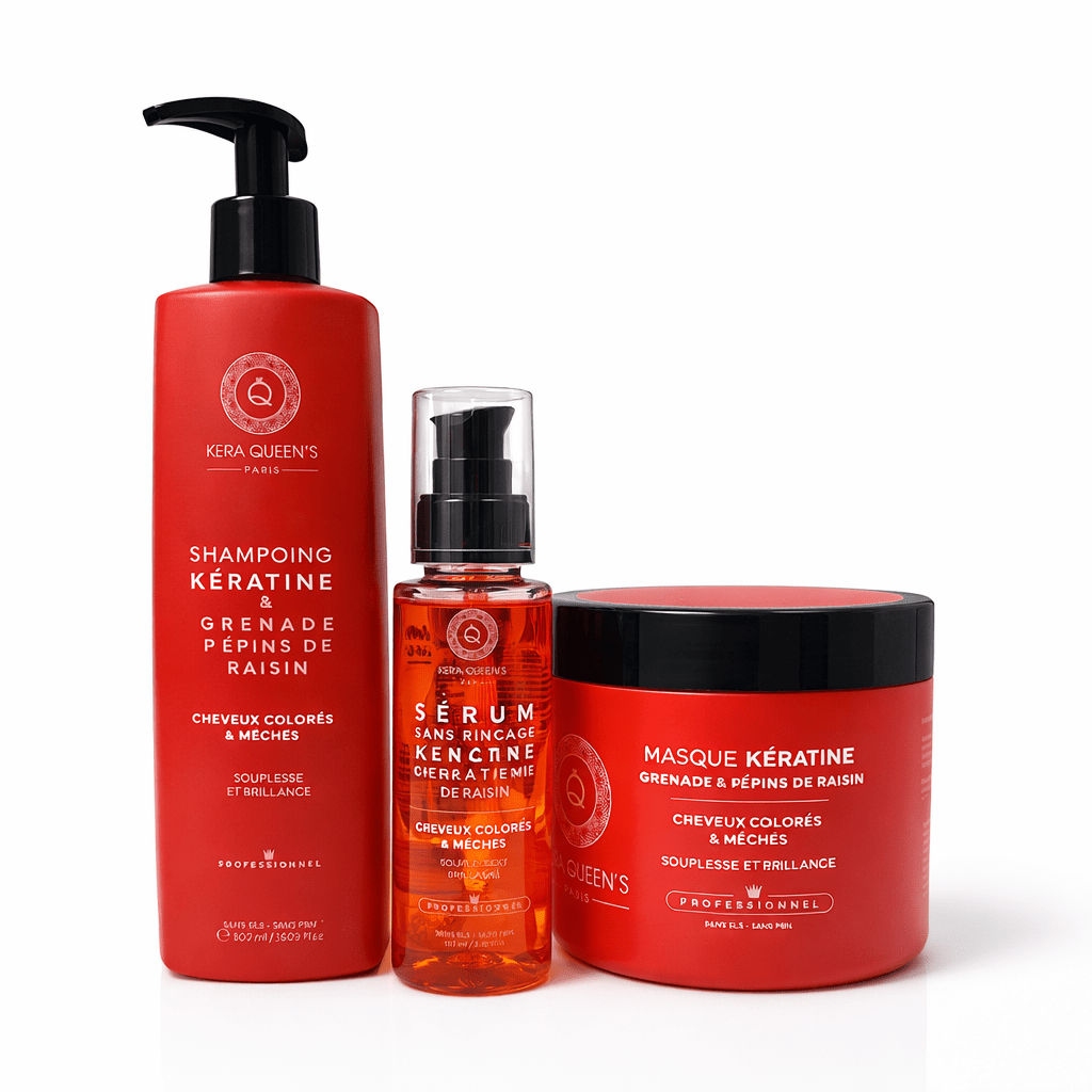Kera Queen's - Protection Couleur Intense" "Grenade & Pépins de Raisin" "Soin Professionnel"