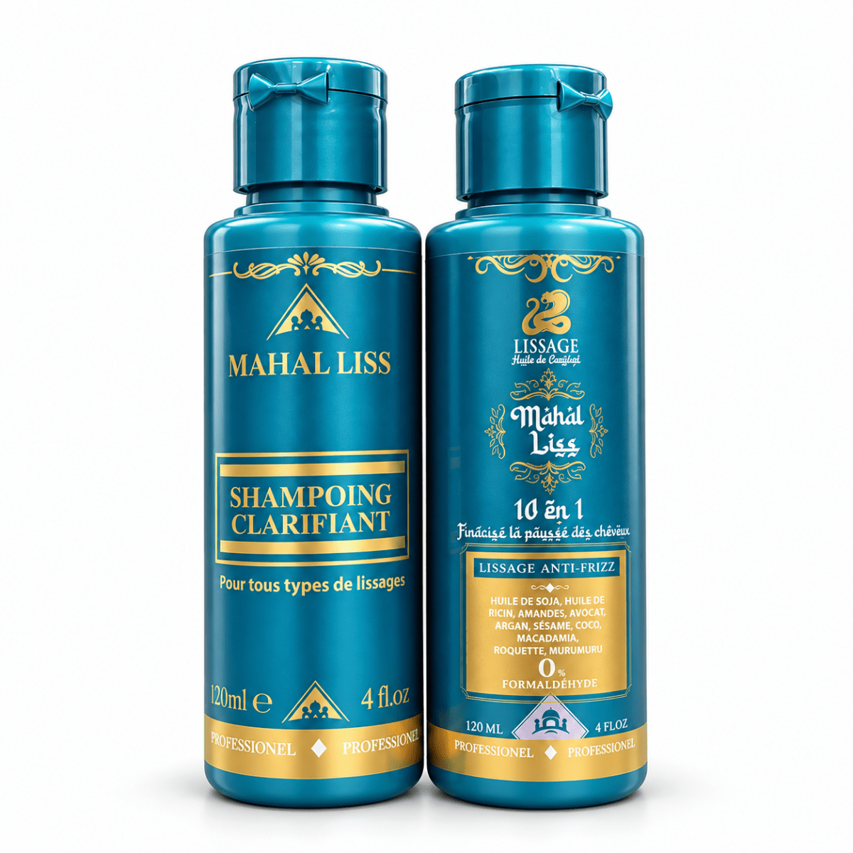 Mini kit lissage indien Mahal Liss huile de serpent 10 en 1, format découverte