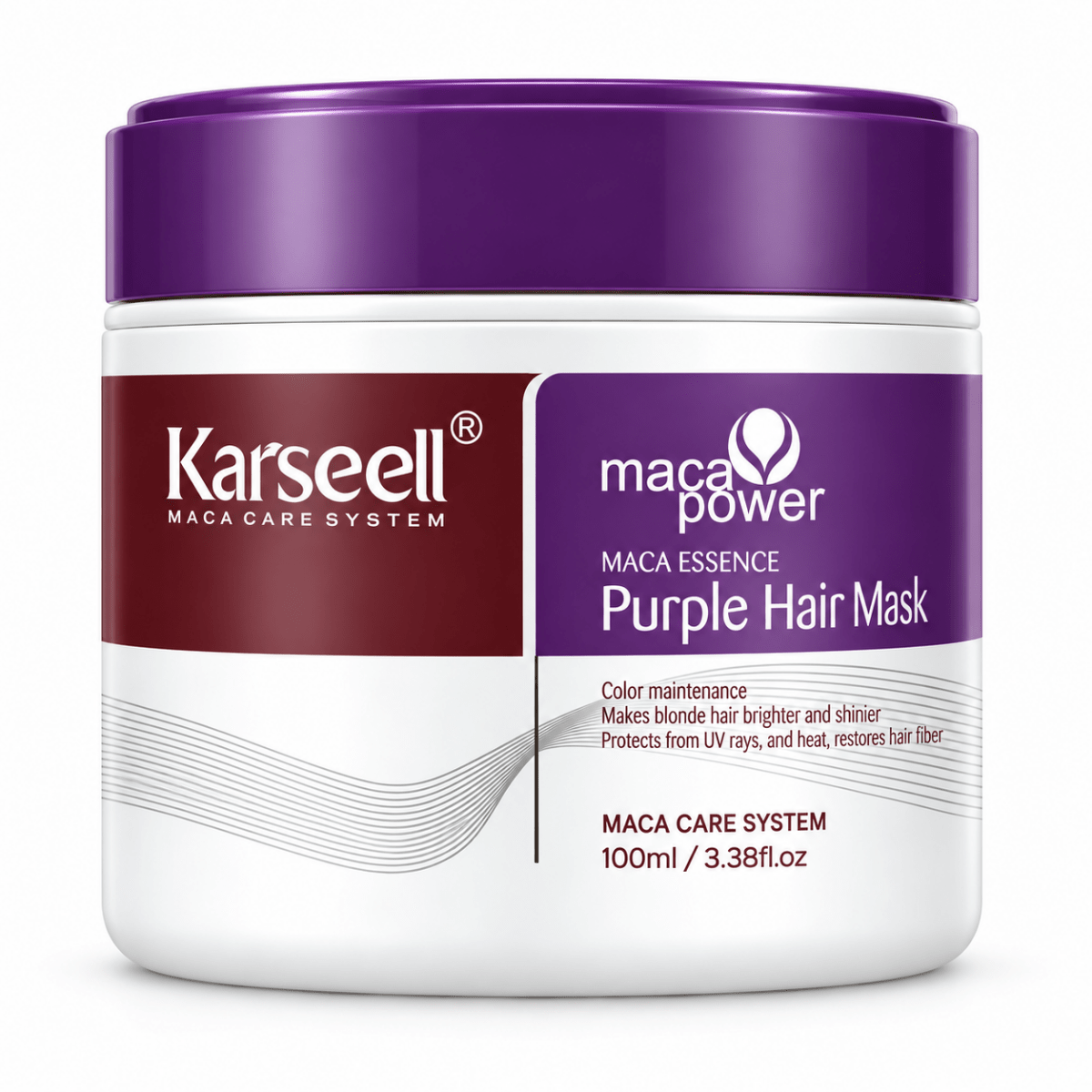 Masque violet Karseell Maca Essence 100 ml anti-jaunissement pour cheveux blonds et gris