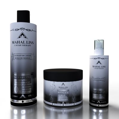 Kit trio Mahal Liss extrait de caviar & huile de nigelle