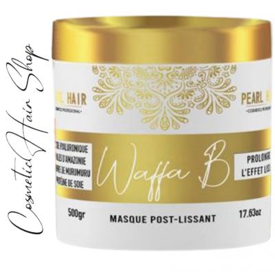 Masque Pearl Hair WAFFA.B à base de protéine de soie, acide hyaluronique, extrait de caviar, beurre de murmuru et de karité 