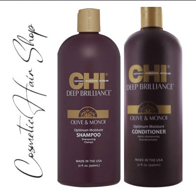 shampoig et conditionneur chi olive et monoi sans sulfate