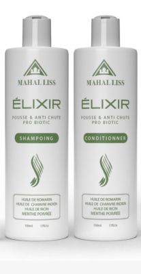lot 6 shampoings elixir de pousse et 6 conditionneurs elixir pousse et anti-chutes