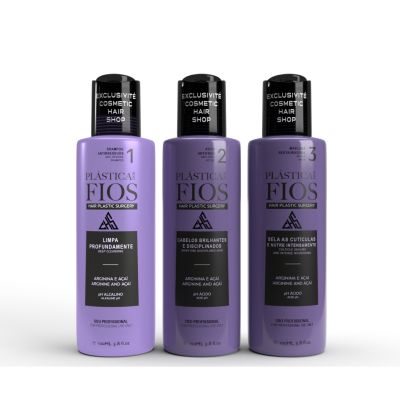 Kit lissage Plastica Dos Fios 100ml + shampoing et masque sans sulfates offert (selon stock diponible)